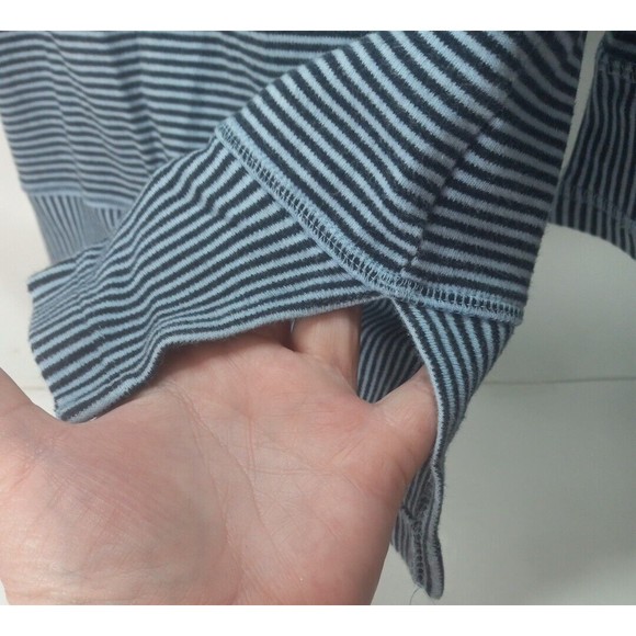 Christopher & Banks Mixed Stripe Tunic Size Small Navy Light Blue Long Sleeve *N - Picture 4 of 7